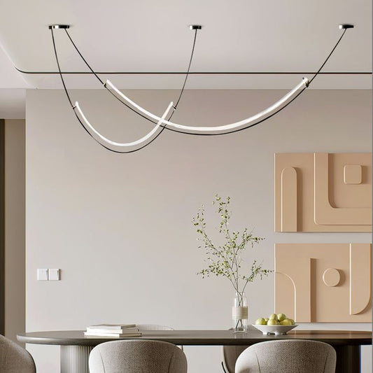 Modern Nordic Belt Chandelier – 2025 Luxury LED Hanging Ceiling Light