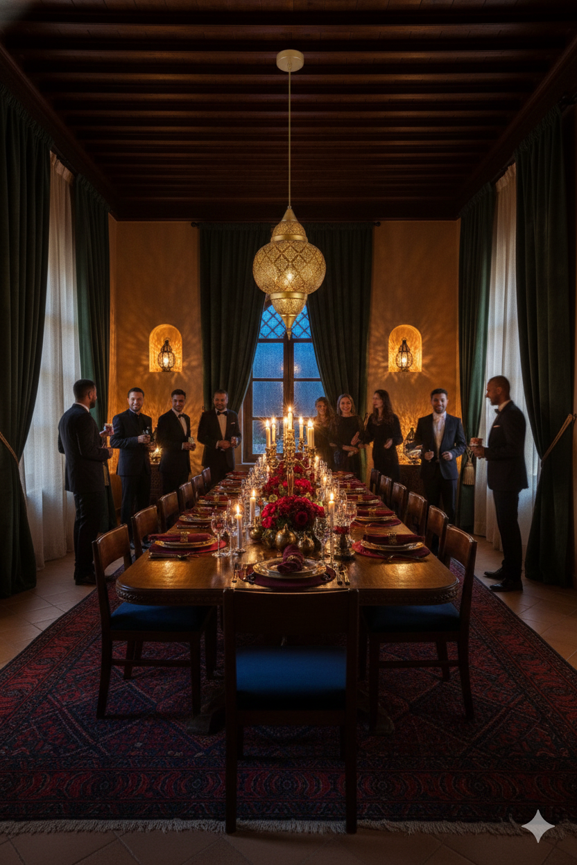 Moroccan Onion Chandelier | Gold Brass Engraved Light Fixture