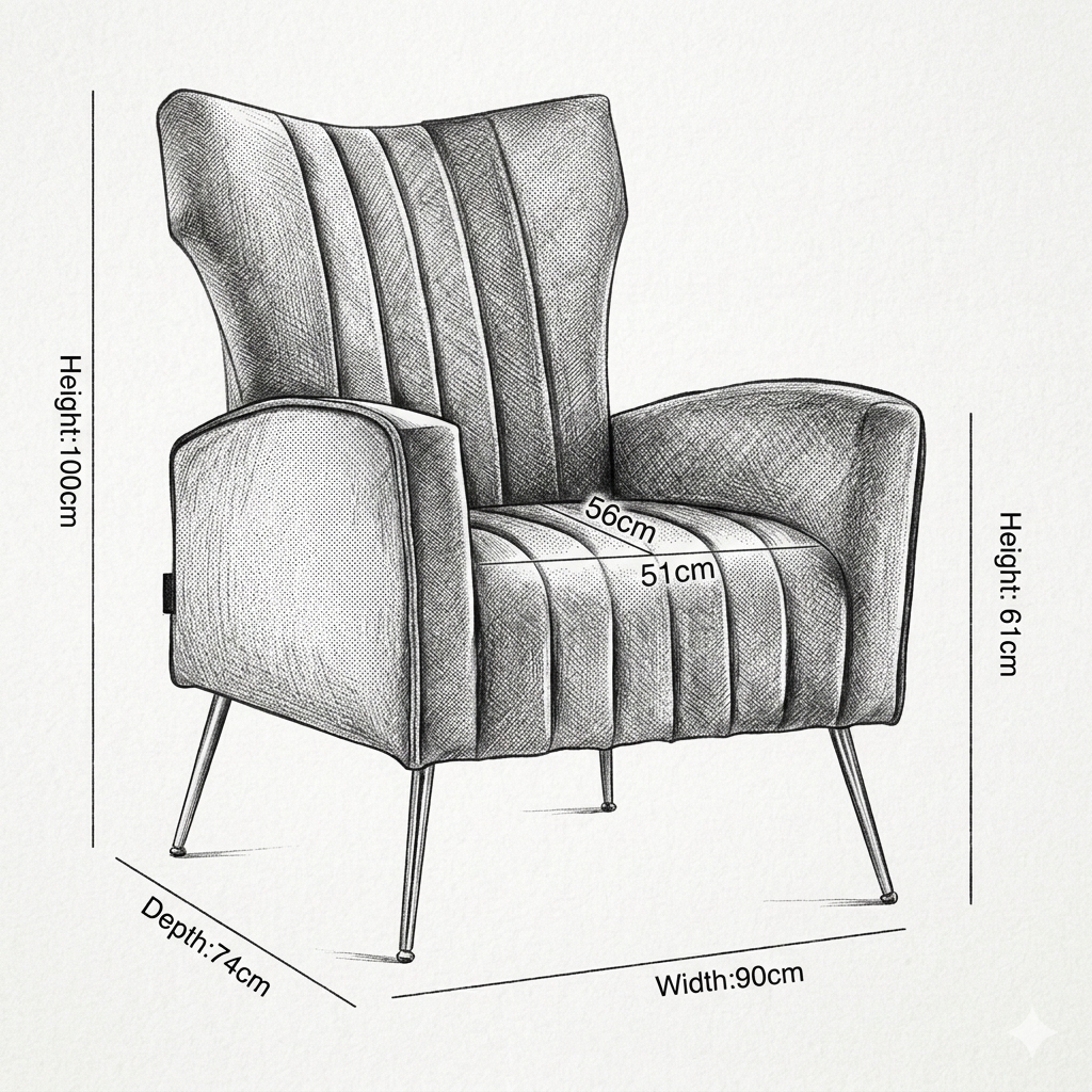 Luxury Wingback Velvet Lounge Chair β Stylish Accent Seating for Modern Interiors