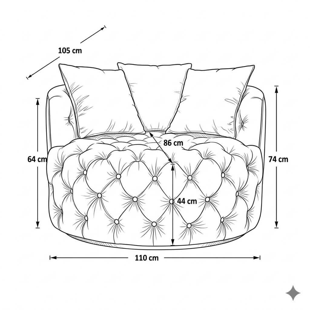 Luxury Oversized Velvet Cuddle Chair