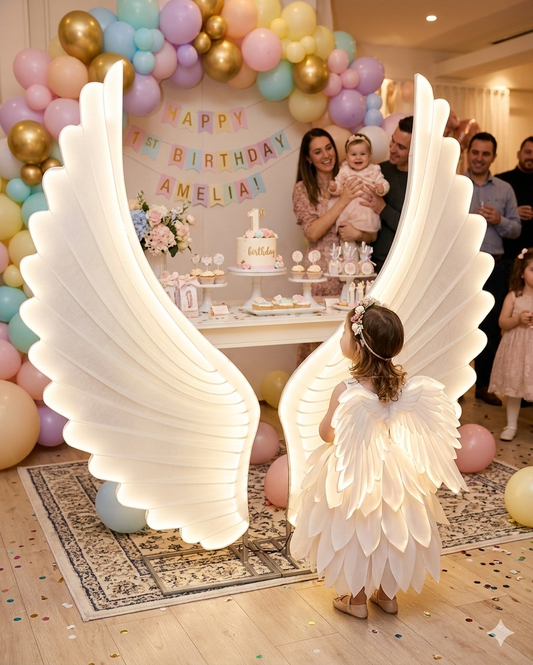 Large Angel Wing Wedding Backdrop – Decorative Double Wings Event Photo Stage Decoration