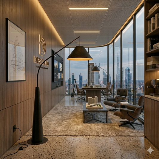 Modern Black Arc Floor Lamp with Gold Inner Shade β Elegant Standing Lamp for Living Room & Bedroom