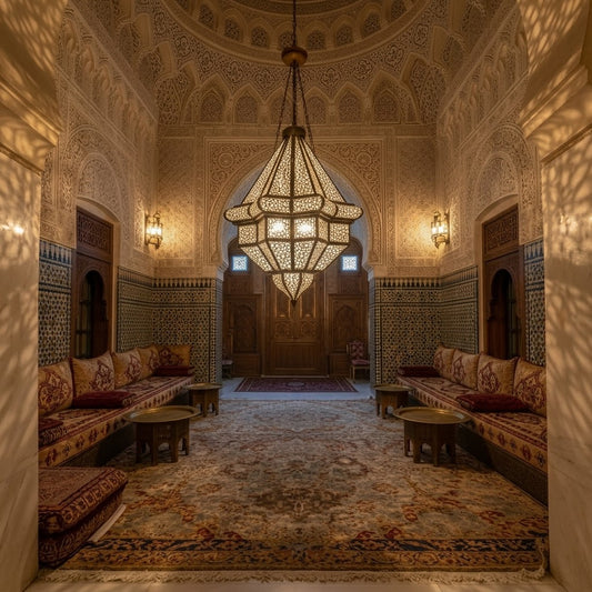 The Sultanβs Radiance β Hand-Etched Moroccan Brass Lantern