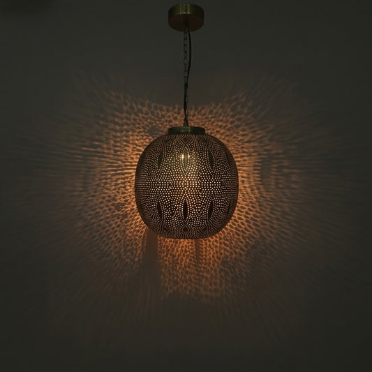 Handcrafted Brass Orb Pendant Light