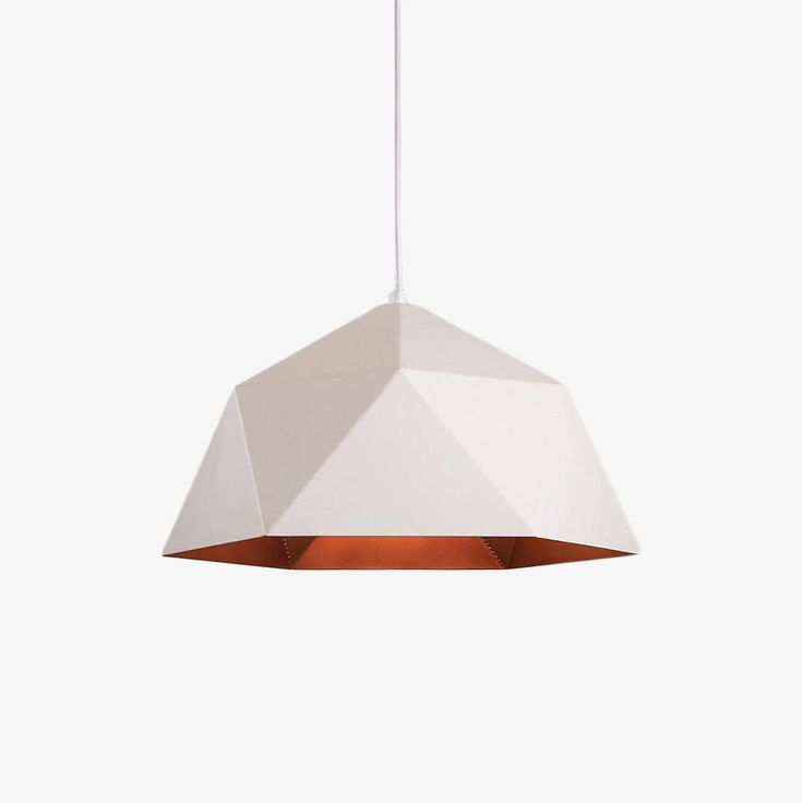 Industrial Geometric Pendant Light β White Cage Ceiling Light for Kitchen, Bar, Dining Room, or Office