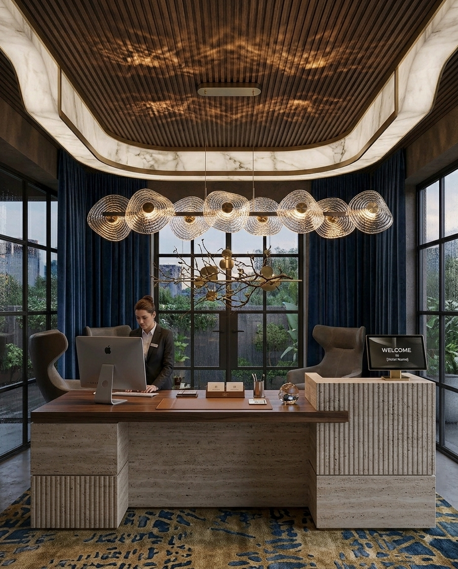 Modern 120cm LED Linear Chandelier - 8 Sea-Clam Frosted Glass & Gold Accent Pendant Light