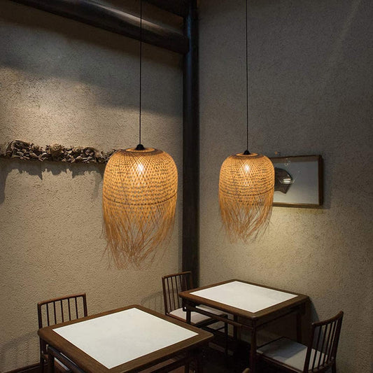 Handwoven Bamboo Pendant Lamp – 60cm of Timeless Elegance