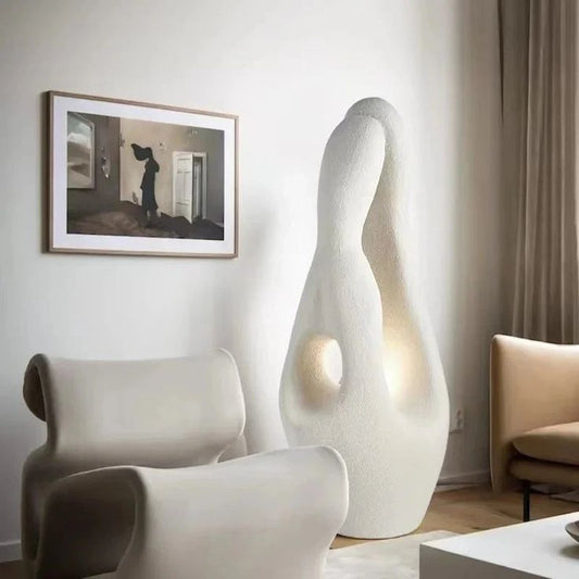 Nordic Glow – Sculptural White Floor Lamp for Serene Spaces