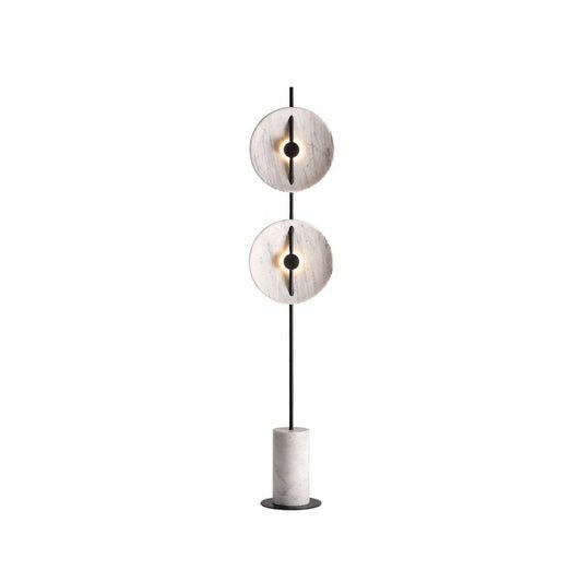 Modern Marvel Double Globe Floor Lamp β Luxury Marble Base Standing Light