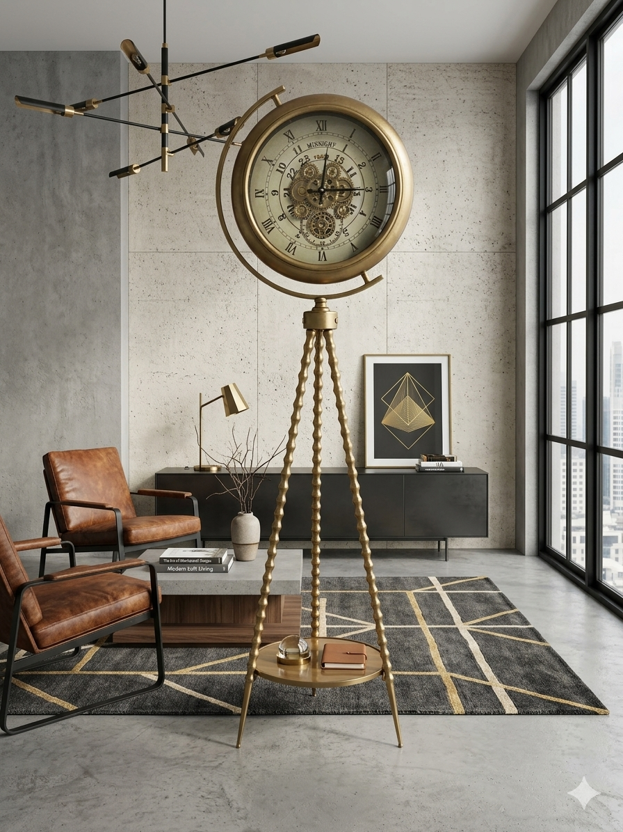 The Gilded Gear Masterpiece Tripod Clock