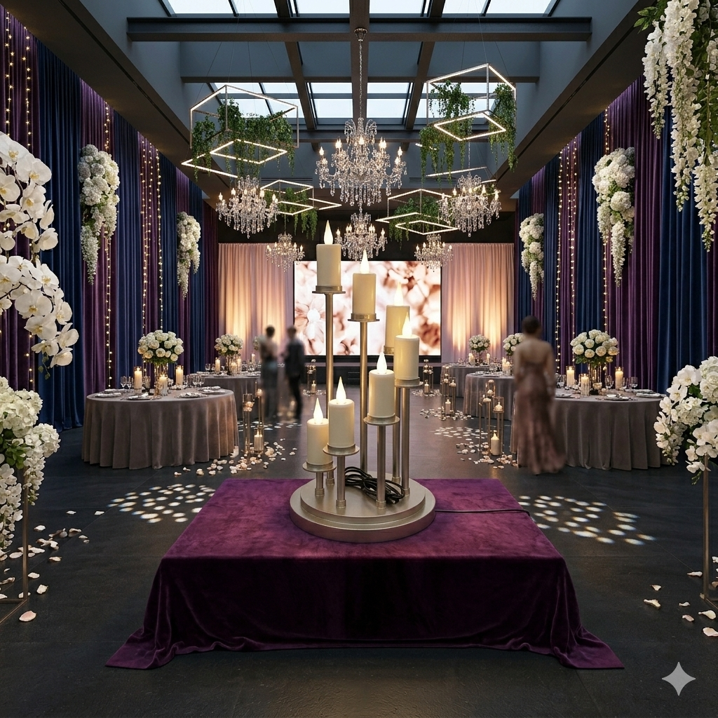 7-Light LED Candle Table Lamp β Modern Decorative Electric Candle Stand