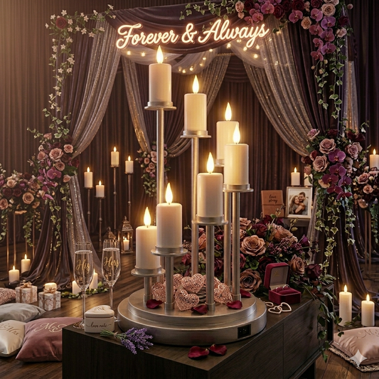 7-Light LED Candle Table Lamp β Modern Decorative Electric Candle Stand