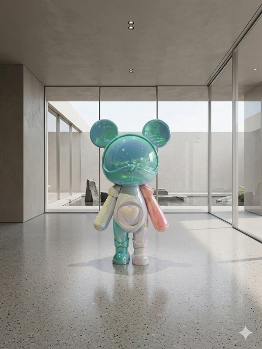 The Aura Bear: Limited Edition Iridescent Acrylic Gift Sculpture