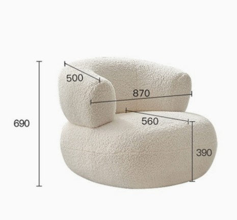 Creative Modern Lounge Sofa Chair – Sculpted Armchair for Living Room & Bedroom