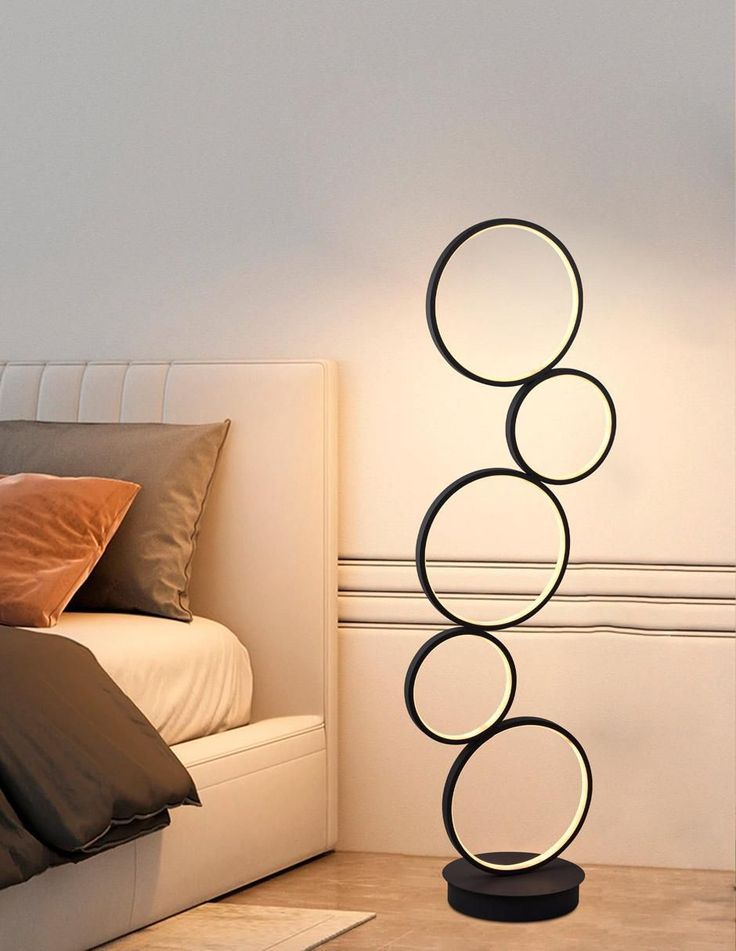 Modern Ring Touch LED Floor Lamp β Minimalist Smart Ambience Light
