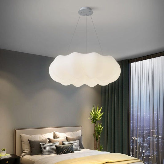 Nordic Cloud LED Chandelier – Pumpkin Shape Light for Bedroom, Dining & Living Room 65 C.M