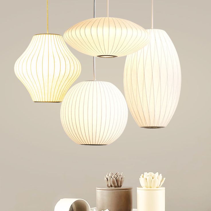 Paper White Pendant Light