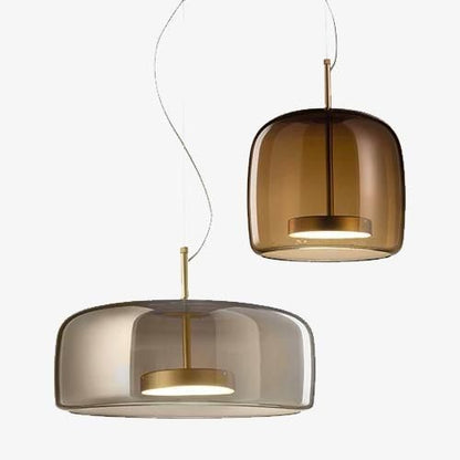 LED Glass Amber Gold Pendant Lamp
