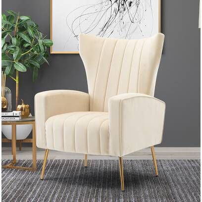 Luxury Wingback Velvet Lounge Chair – Stylish Accent Seating for Modern Interiors