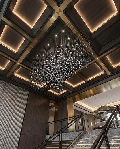 Monolithic 2M Linear Black Stone Panel – Custom Ultra-Slim Design