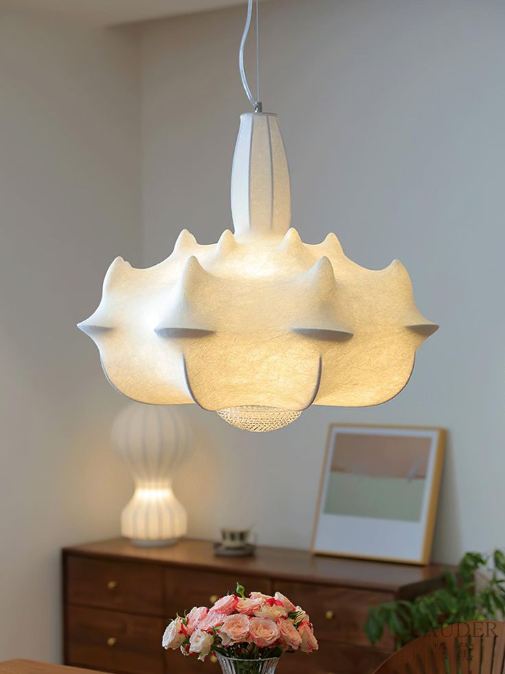 Silk White Pendant Light – Timeless Elegance for Any Space 60 C.M