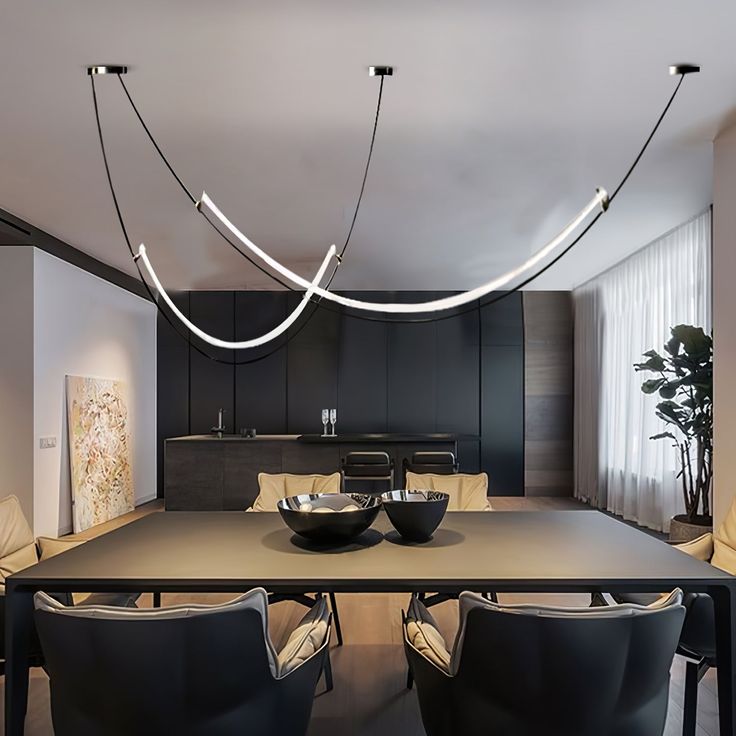Modern Nordic Belt Chandelier – 2026Luxury LED Hanging Ceiling Light Two Pieces