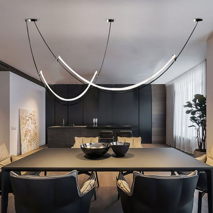 Modern Nordic Belt Chandelier – 2026Luxury LED Hanging Ceiling Light Two Pieces