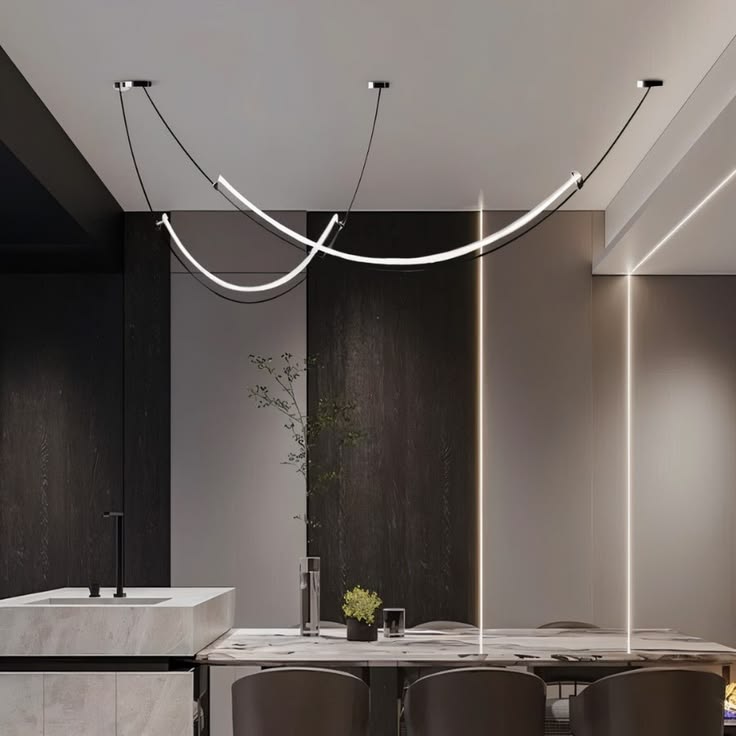 Modern Nordic Belt Chandelier – 2026Luxury LED Hanging Ceiling Light Two Pieces