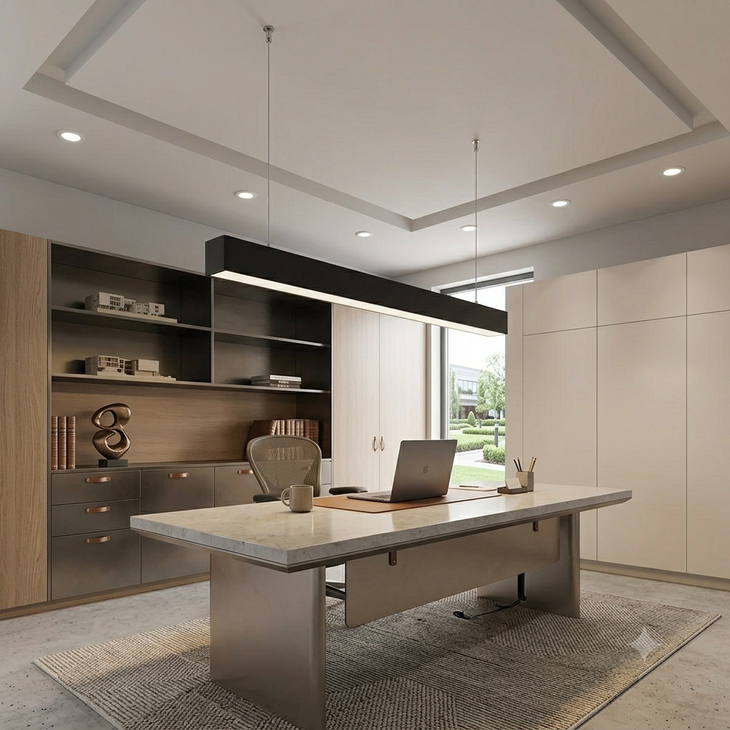 Modern LED Linear Suspension Light 120/240mm, Matte Black & White 3000K-6500K CCT Switchable
