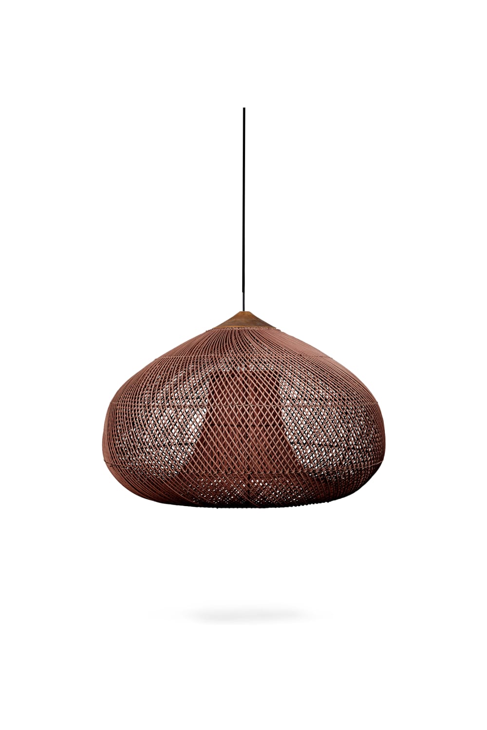Handwoven Rattan Chandelier Pendant Light – Rustic Boho Hanging Lamp for Dining & Kitchen