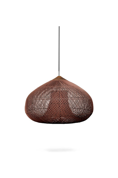 Handwoven Rattan Chandelier Pendant Light – Rustic Boho Hanging Lamp for Dining & Kitchen