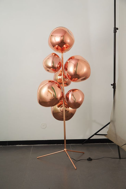 Modern Nordic Lava LED Floor Lamp – Tom Dixon Inspired Contemporary Standing Light with Acrylic Shades