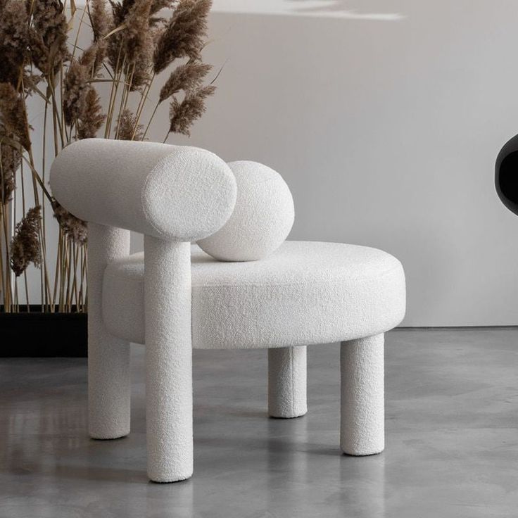 Minimalist Cylindrical Accent Chair
