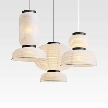 Japanese Rice Paper Pendant Lamp – Soft Warm Glow for Peaceful Spaces