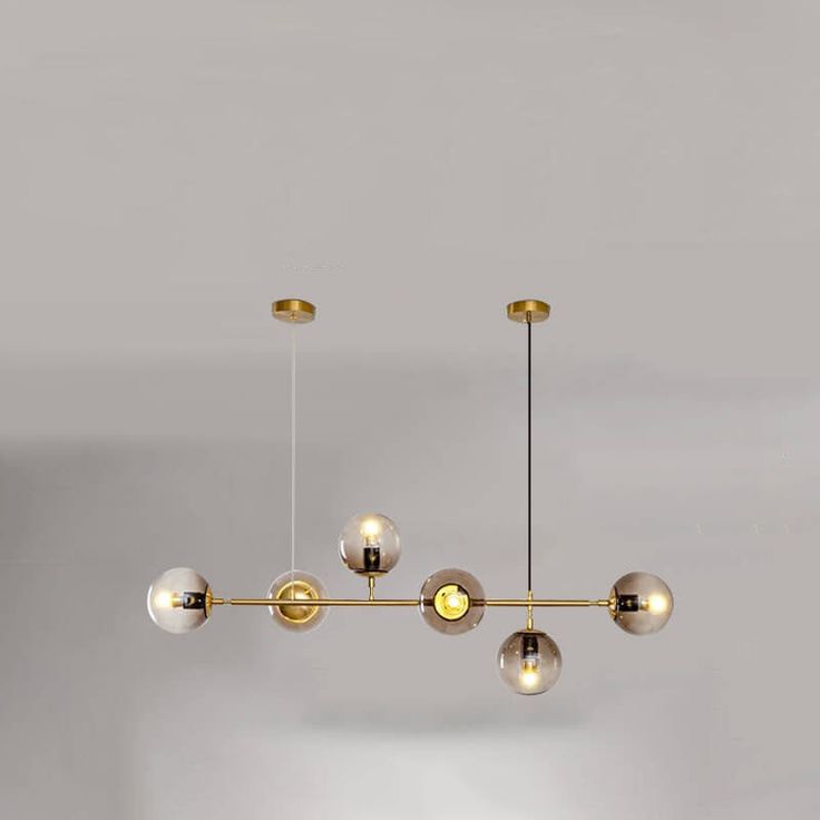 Nordic Luxury Amber Glass Chandelier – E27 Modern Designer Ceiling Light