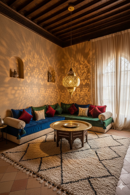 Moroccan Onion Chandelier | Gold Brass Engraved Light Fixture