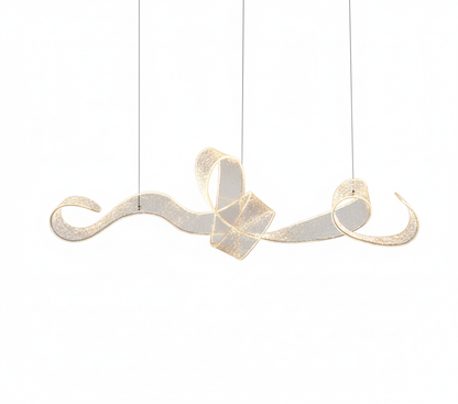 Serpentine Crystal-Dust LED Linear Chandelier