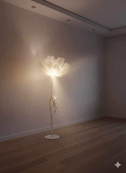 BloomMaster Folding Silk Peony Stand – Giant 3D Collapsible Floral Floor Lamp with Steel Frame