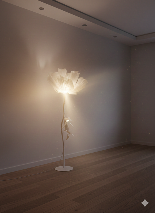 BloomMaster Folding Silk Peony Stand – Giant 3D Collapsible Floral Floor Lamp with Steel Frame