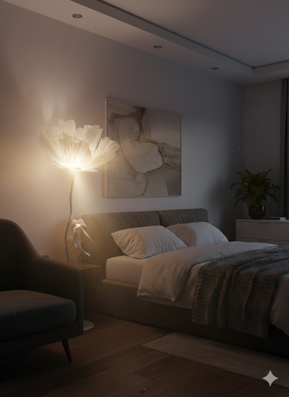 BloomMaster Folding Silk Peony Stand – Giant 3D Collapsible Floral Floor Lamp with Steel Frame