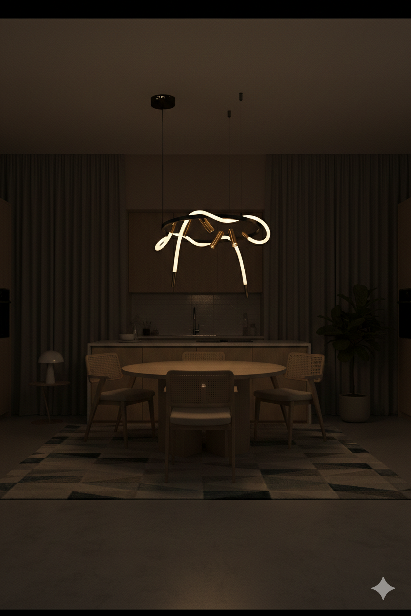 Modern Abstract LED Chandelier