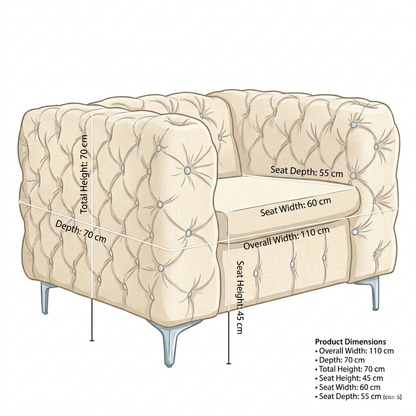Modern Tufted Velvet Loveseat Sofa – Compact Luxury Accent Couch