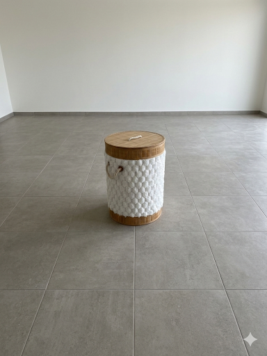 Natural Woven Storage Basket with Lid – Square / Round Decorative Organizer