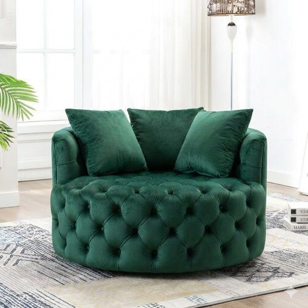 Luxury Oversized Velvet Cuddle Chair