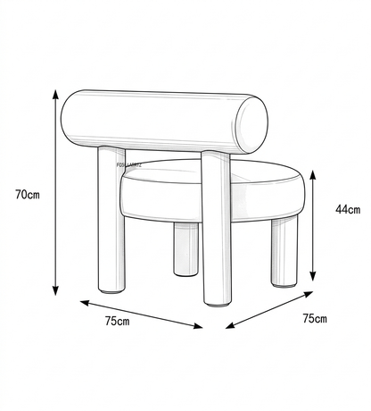 Minimalist Cylindrical Accent Chair
