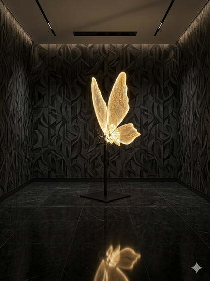 Luxury Butterfly Sculpture Floor Stand – Decorative Metal Art Display for Home & Event Décor