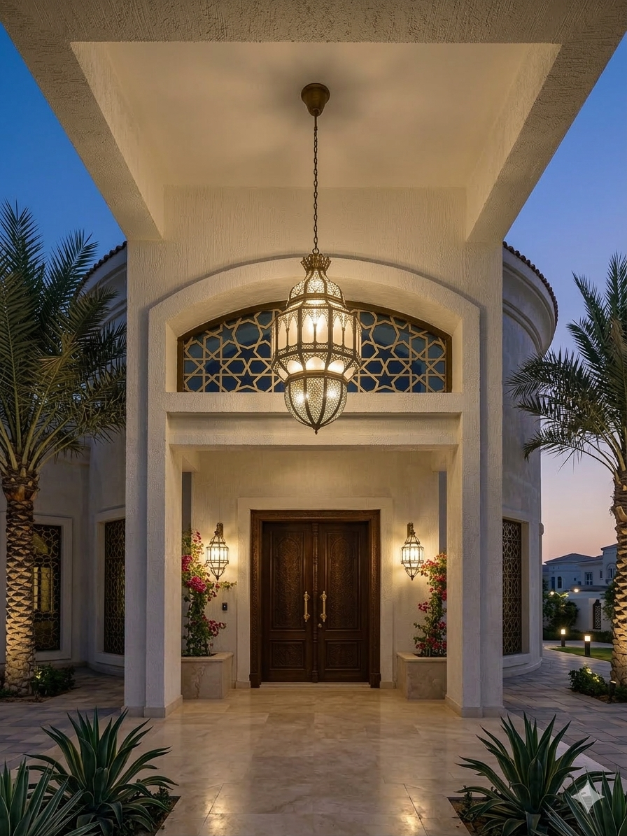 Luxury Arabic Hanging Lantern – Moroccan Style Metal & Glass Pendant Light