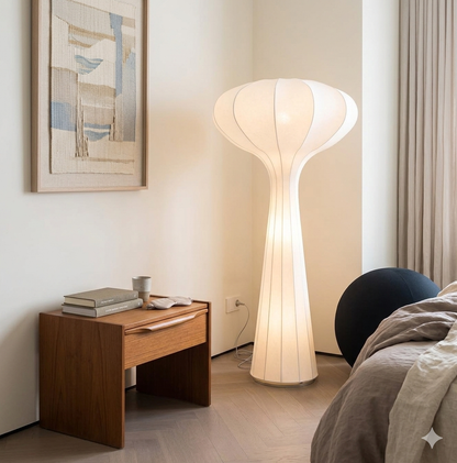 Modern Mushroom Floor Lamp – Sculptural Paper Standing Lamp