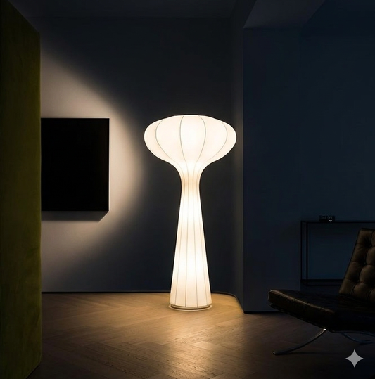 Modern Mushroom Floor Lamp – Sculptural Paper Standing Lamp