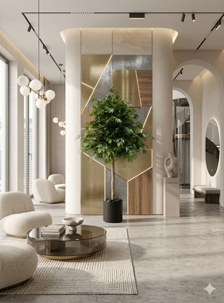 150cm Large Artificial Ficus Tree in Minimalist Black Pot